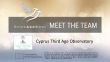 Banner "Meet the Team" with MAB + CTAO logo "Cyprus Third Age Observatory"